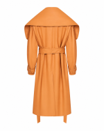 FW-059T | TAN COAT WITH OVERSIZED COLLAR AND BELT - Image 5