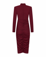 FW-060 | FITTED MIDI DRESS WITH RUCHING - Image 6