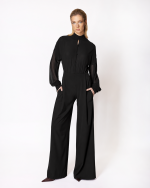 FW-061 | WIDE-LEG JUMPSUIT WITH SHEER SLEEVES - Image 4