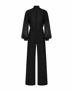 FW-061 | WIDE-LEG JUMPSUIT WITH SHEER SLEEVES - Image 6