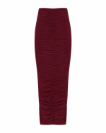 FW-065BR | LONG FITTED RUCHED SKIRT - Image 2