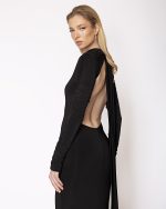 FW-067 | OPEN-BACK MAXI DRESS WITH RUCHING AND FRONT SLIT - Image 2