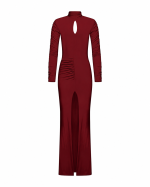 FW-067BR | LONG STRETCH JERSEY DRESS WITH OPEN BACK - Image 3