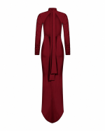 FW-067BR | LONG STRETCH JERSEY DRESS WITH OPEN BACK - Image 4