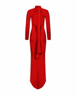 FW-067R | LONG FITTED STRETCH JERSEY DRESS - Image 4