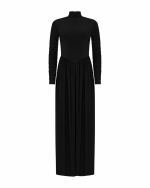 FW-069B | MAXI DRESS WITH V-SHAPED RUCHING - Image 3