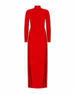 FW-069BR | MAXI DRESS WITH RUCHING AND V-SHAPED WAIST - Image 3