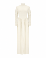FW-069W | MAXI DRESS WITH RUCHING AND V-SHAPED WAIST - Image 2