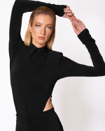 FW-071 | RUCHED BODYSUIT WITH ASYMMETRIC DETAIL - Image 7