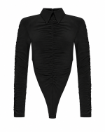 FW-071 | RUCHED BODYSUIT WITH ASYMMETRIC DETAIL - Image 8