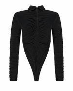 FW-071 | RUCHED BODYSUIT WITH ASYMMETRIC DETAIL - Image 9