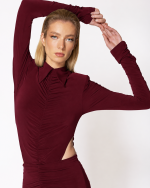 FW-071 | RUCHED BODYSUIT WITH ASYMMETRIC DETAIL - Image 4