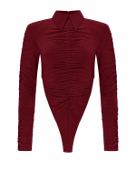 FW-071 | RUCHED BODYSUIT WITH ASYMMETRIC DETAIL - Image 5