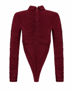 FW-071 | RUCHED BODYSUIT WITH ASYMMETRIC DETAIL - Image 6