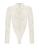 FW-071 | RUCHED BODYSUIT WITH ASYMMETRIC DETAIL - Image 2