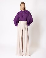 FW-074 | STATEMENT SHIRT WITH VOLUMINOUS SLEEVES AND RUCHED DETAILS - Image 10