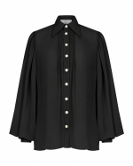 FW-074 | STATEMENT SHIRT WITH VOLUMINOUS SLEEVES AND RUCHED DETAILS - Image 5