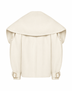 FW-076W | CROP COAT WITH OVERSIZED COLLAR AND WAIST BELT - Image 4