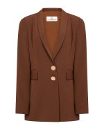 FW-086W | LONGLINE BLAZER WITH TUXEDO COLLAR AND TWO BUTTONS - Image 2