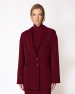 FW-086W | LONGLINE BLAZER WITH TUXEDO COLLAR AND TWO BUTTONS - Image 7