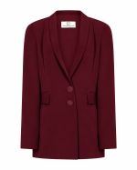 FW-086W | LONGLINE BLAZER WITH TUXEDO COLLAR AND TWO BUTTONS - Image 8