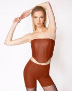 FW-087 | STRAPLESS CORSET WITH VERTICAL TOPSTITCHING - Image 4