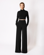 FW-089 | HIGH-WAISTED WIDE-LEG STRETCH JERSEY TROUSERS - Image 7
