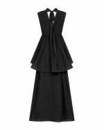 FW-092 | LONG CHIFFON DRESS WITH CROSSOVER BODICE AND ASYMMETRIC FLOUNCE - Image 6