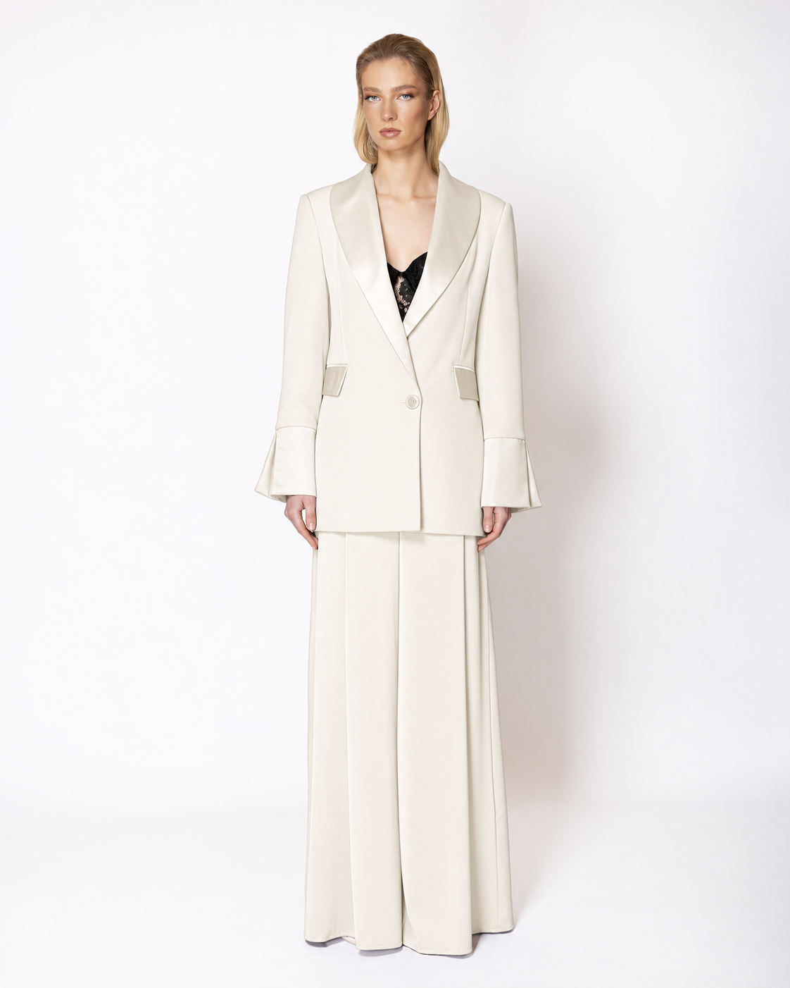 FW097W FW-097 | WIDE-LEG PALAZZO TROUSERS WITH FLUID DRAPE - Image 1