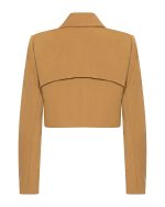 FW-029 | CROPPED STRUCTURED BLAZER WITH STATEMENT POINTED LAPELS & DOUBLE-BUTTON CLOSURE - Image 12