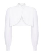 FW-038 | ASYMMETRIC CROPPED BLOUSE WITH WRAP-BACK DETAIL - Image 5