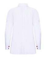 FW-050 | WHITE SHIRT WITH RED LEATHER DETAIL - Image 4
