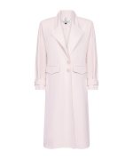 FW-055 | DUSTY PINK LONGLINE COAT WITH LAPELS AND BELT - Image 3
