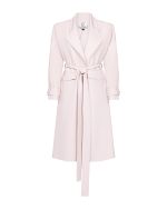 FW-055 | DUSTY PINK LONGLINE COAT WITH LAPELS AND BELT - Image 4