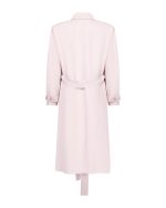 FW-055 | DUSTY PINK LONGLINE COAT WITH LAPELS AND BELT - Image 5