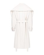 FW-059 | LONGLINE LEATHER COAT WITH OVERSIZED COLLAR - Image 5