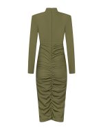 FW-060 | FITTED MIDI DRESS WITH RUCHING - Image 9