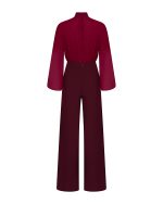FW-061 | WIDE-LEG JUMPSUIT WITH SHEER SLEEVES - Image 3