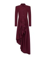 FW-063 | ASYMMETRIC DRESS WITH CASCADING RUFFLE - Image 3