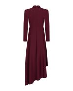 FW-063 | ASYMMETRIC DRESS WITH CASCADING RUFFLE - Image 4