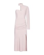 FW-064 | ASYMMETRIC MIDI DRESS WITH RUCHING - Image 8