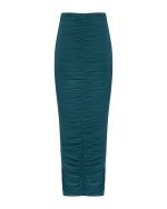 FW-065 | MAXI SKIRT WITH RUCHED DETAILING - Image 2