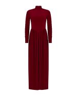 FW-069 | MAXI DRESS WITH GEOMETRIC WAISTLINE - Image 2