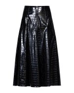 FW-072 | CROC-EFFECT MIDI SKIRT - Image 2