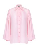 FW-074 | STATEMENT SHIRT WITH VOLUMINOUS SLEEVES AND RUCHED DETAILS - Image 8