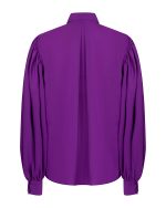 FW-074A | PURPLE SHIRT WITH PLEATS AND VOLUMINOUS SLEEVES - Image 3