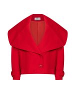 FW-076 | CROPPED COAT WITH OVERSIZED COLLAR - Image 3