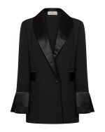 FW-094 | LONGLINE BLAZER WITH SATIN DETAILS - Image 2