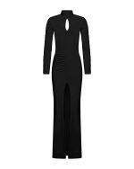 FW-067 | OPEN-BACK MAXI DRESS WITH RUCHING AND FRONT SLIT - Image 3